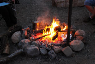 Camp fires are permitted at Hawker Caravan Park