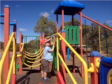 The playground at Hawker Caravan Park